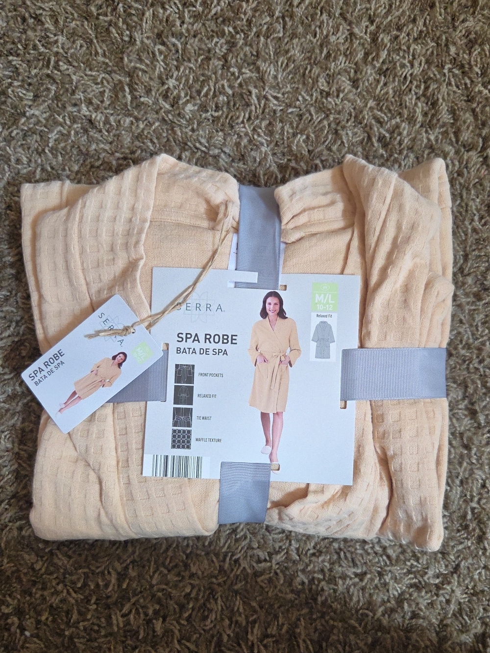 Serra Women's Spa Robe in Light Peach Tan